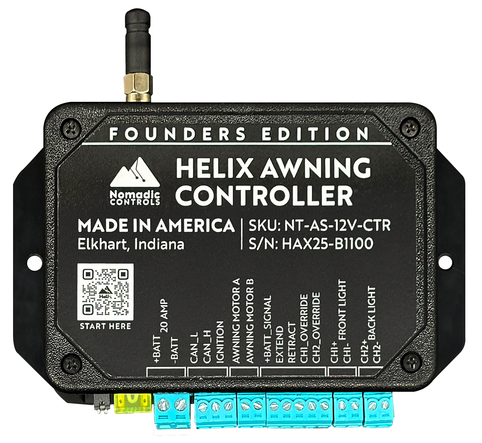 Helix Awning Controller – Smart 12V App Controller for Nomadic A1/A2 Electric Awnings
