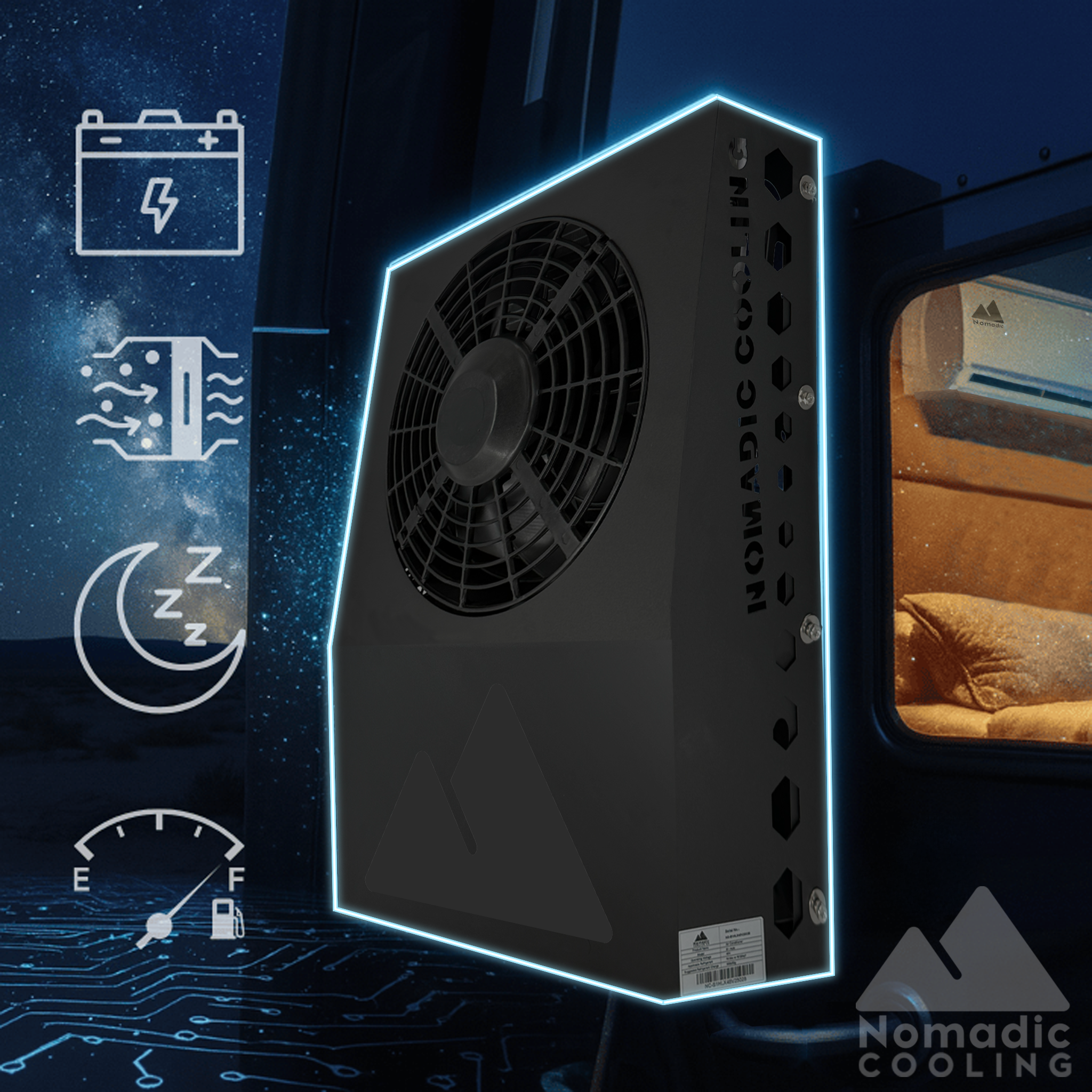 S1 Helix Split Sleeper-Cab Air Conditioner 12V|48V (Electric APU Alternative)