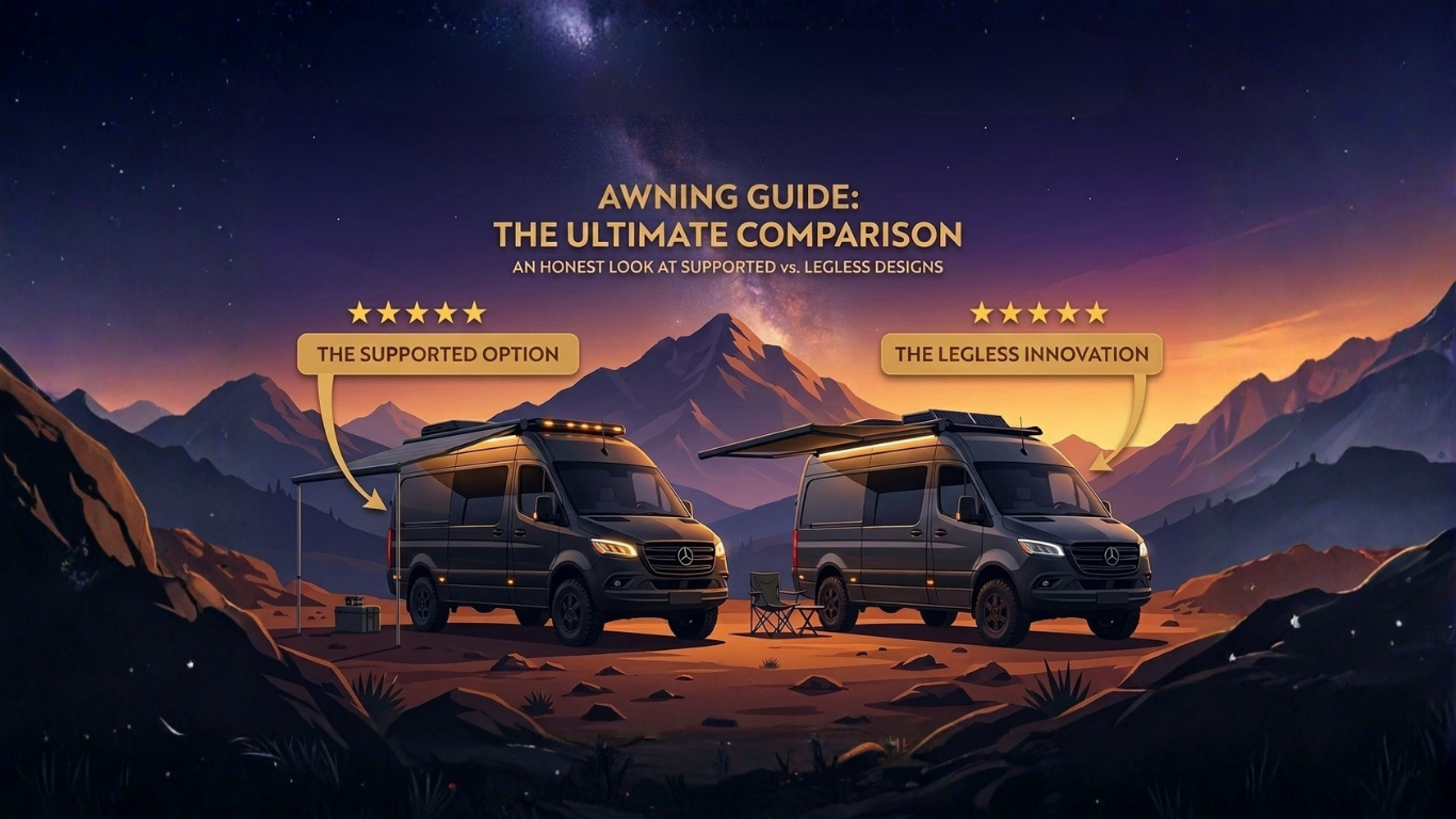 Best Sprinter Van Awning? Nomadic A1 vs A2 Electric Awning Guide