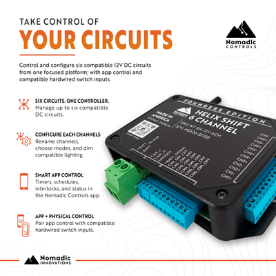 Helix Shift 6CH – 12V Smart DC Controller