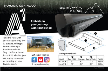The A1 Electric Awning Half Card - Handout for expos and shows! (1 of 2)