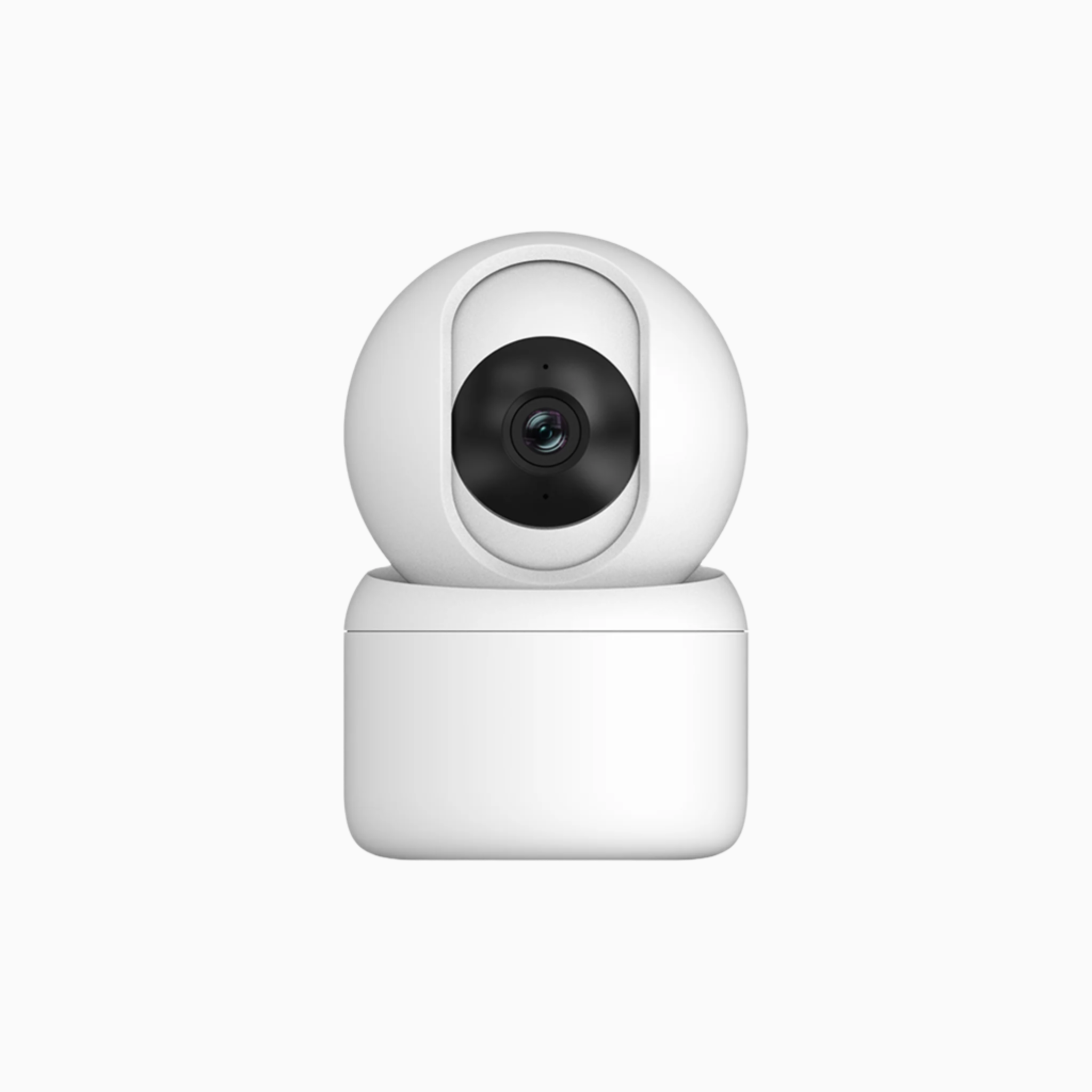 White security camera on a white background