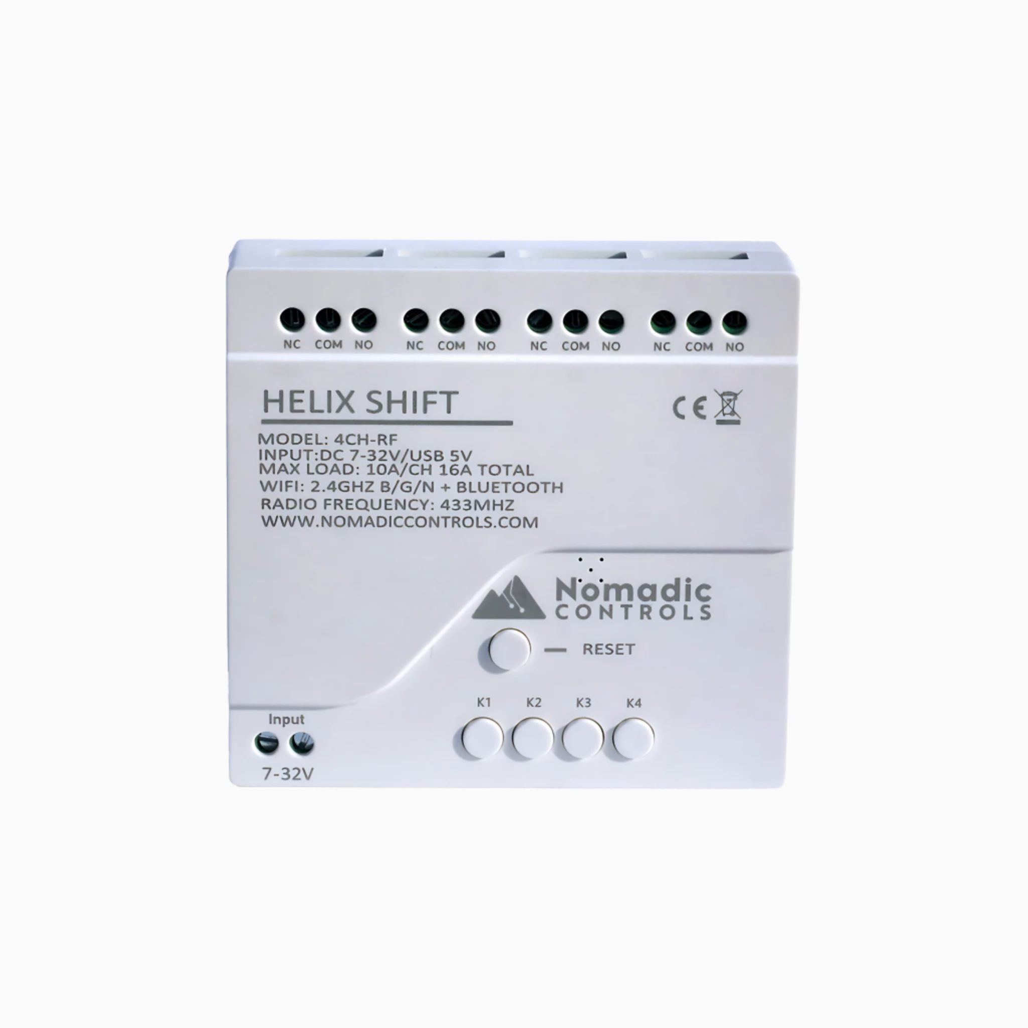 Nomadic Controls Helix Shift device on a white background