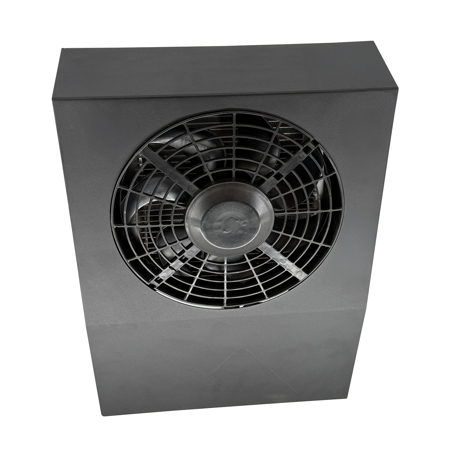 Black rectangular fan on a white background