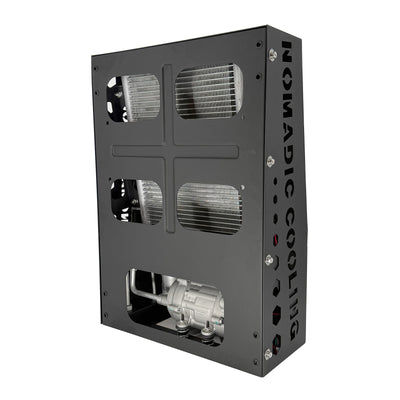 Black cooling unit with visible 'Nomadic Cooling' branding on a white background