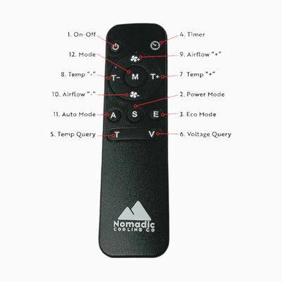 AC Remote for Nomadic Cooling X Series Air Conditioners