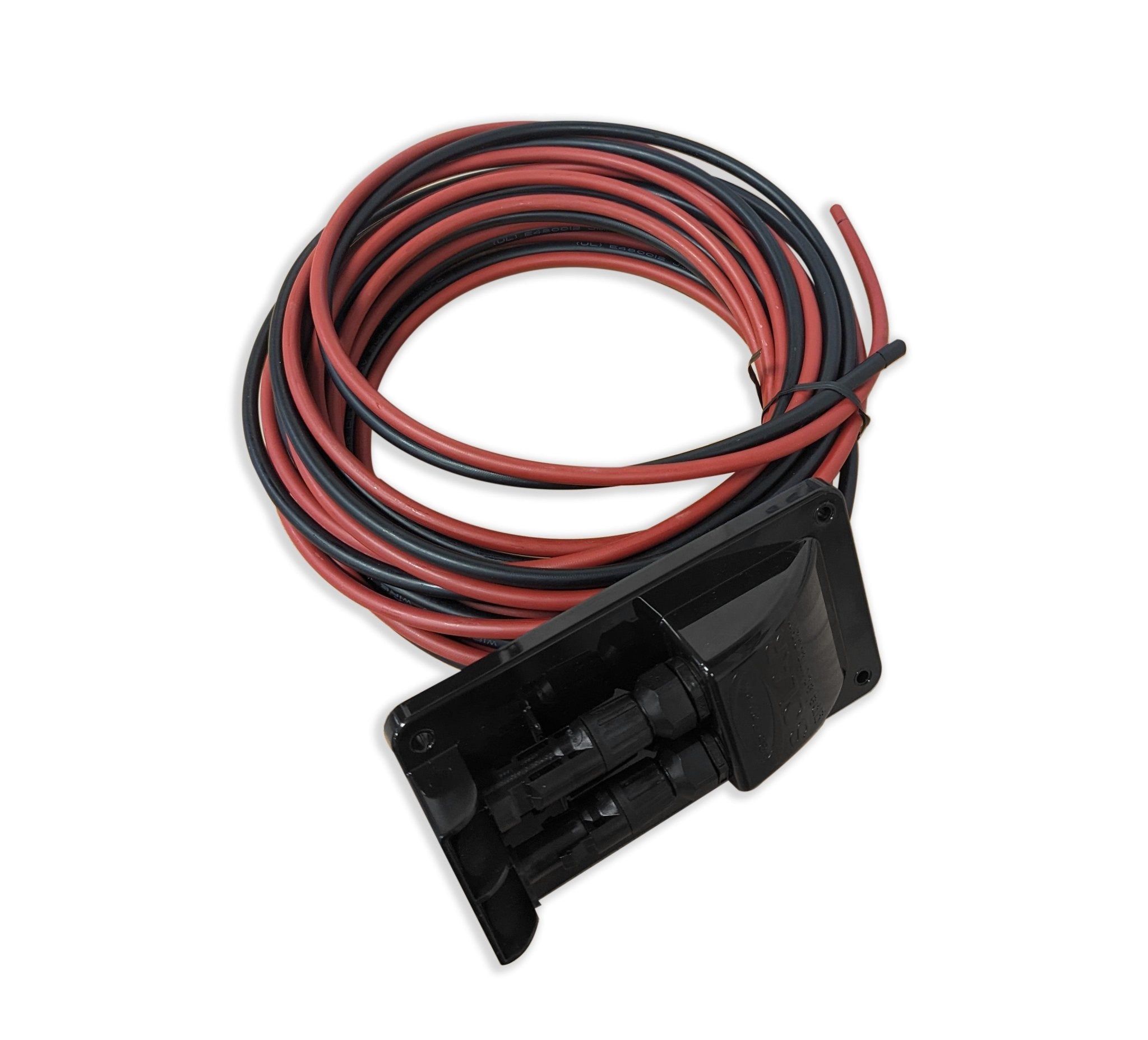 Go Power Solar Cable Entry Plate with Red and Black 25' SC Cables - Nomadic Cooling