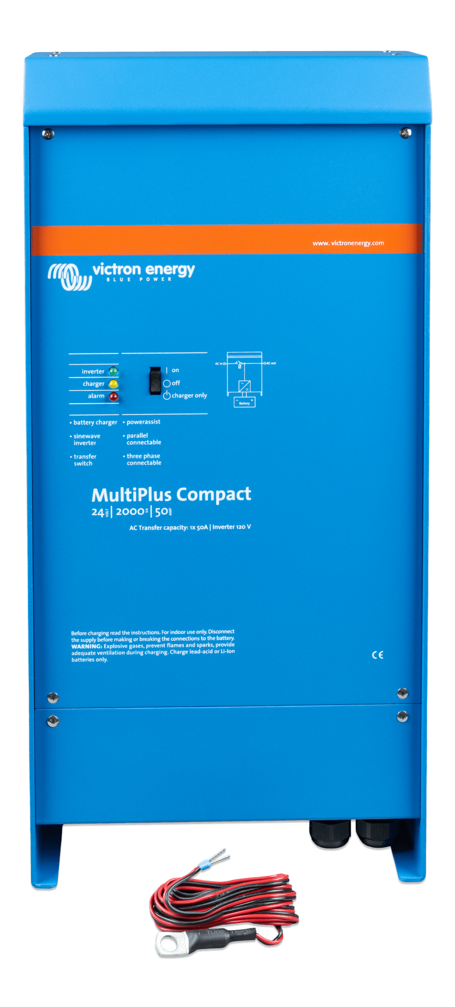 Upgrade your off-grid power solutions with the Multi Plus 24/2000/50-50 120V VE.Bus inverter/charger